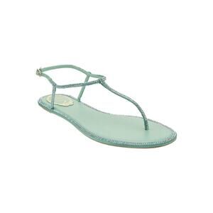 René Caovilla Blue Jeweled DIANA CRYSTAL SANDAL Size 37 1/2/7.5